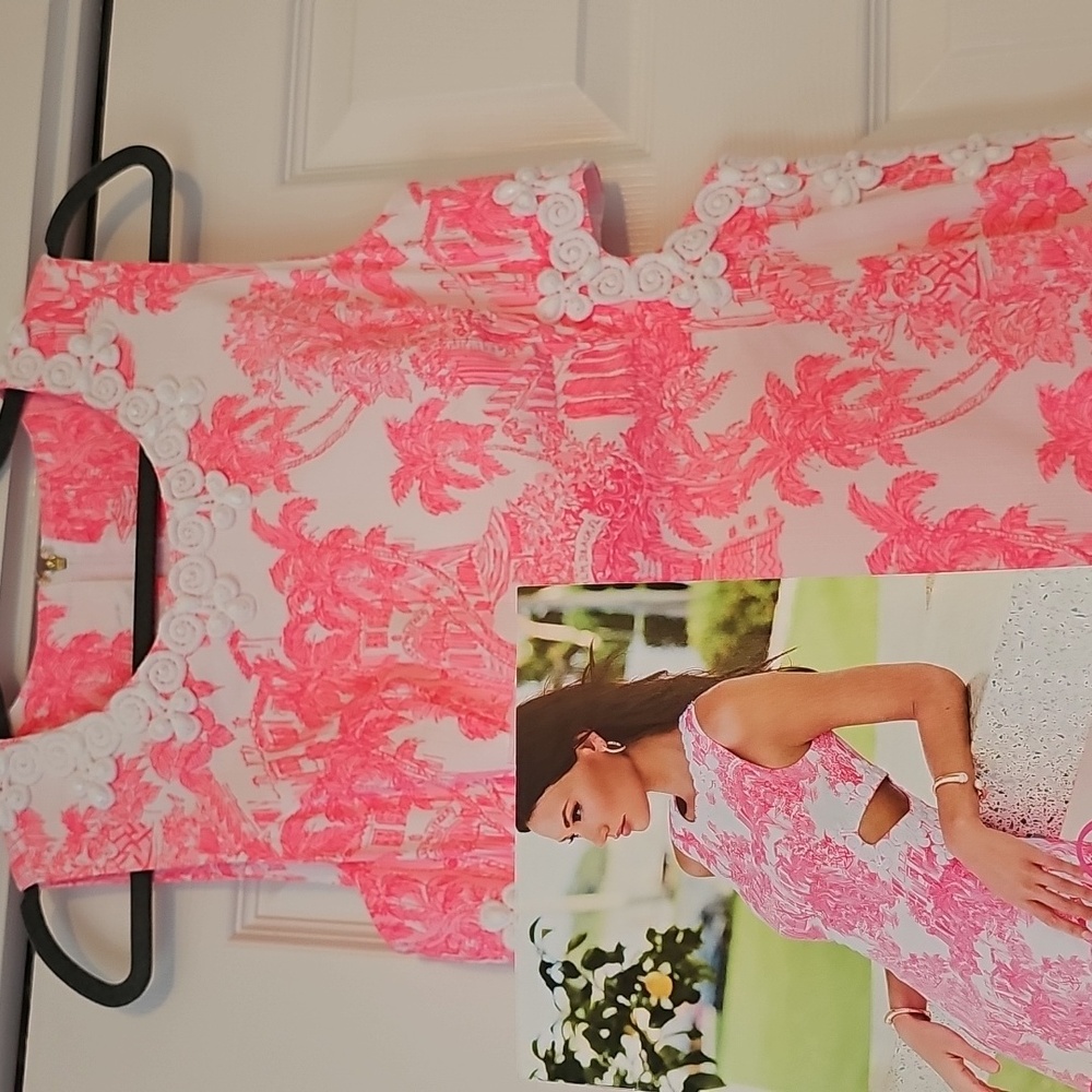 Lilly Pulitzer Pink HARLYN MAXI ROMPER 65TH Anniversary Toile- Size 6 - Picture 10 of 13